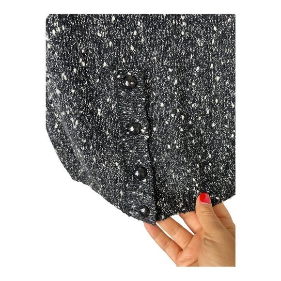 Collections Michelle Stuart Knit Black White Pencil Skirt Size M 90s Vintage - Picture 3 of 8